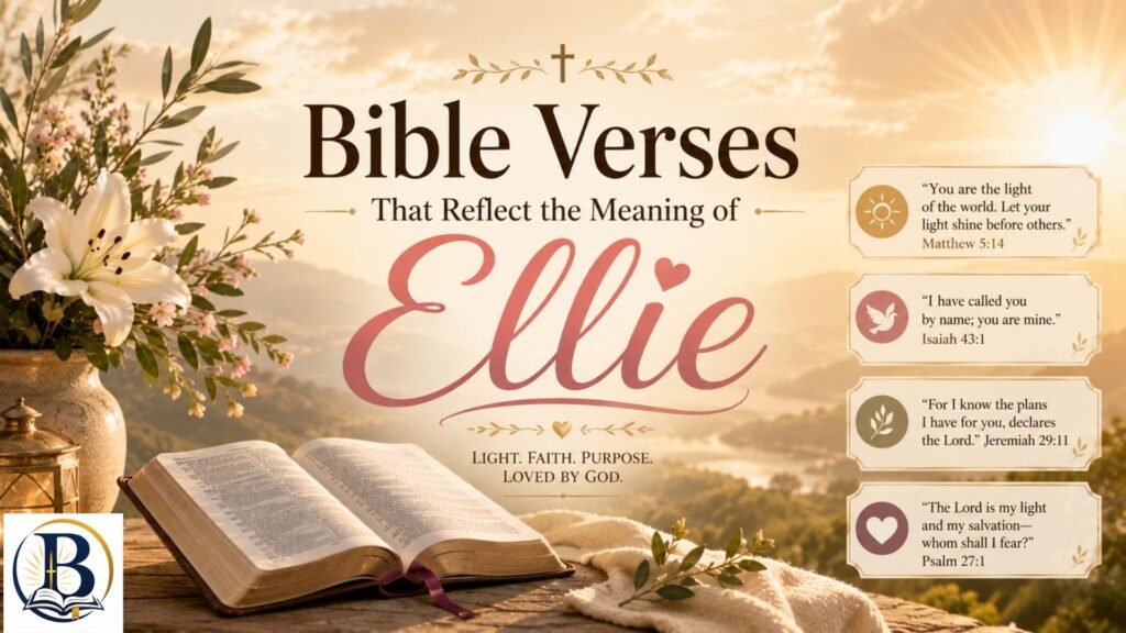 Amazing Meaning of the Name Ellie: Spiritual Symbolism, Faith, and Biblical Connections 4 Bible verses that reflect the meaning of Ellie, highlighting scriptures about faith, God's light, grace, and devotion.