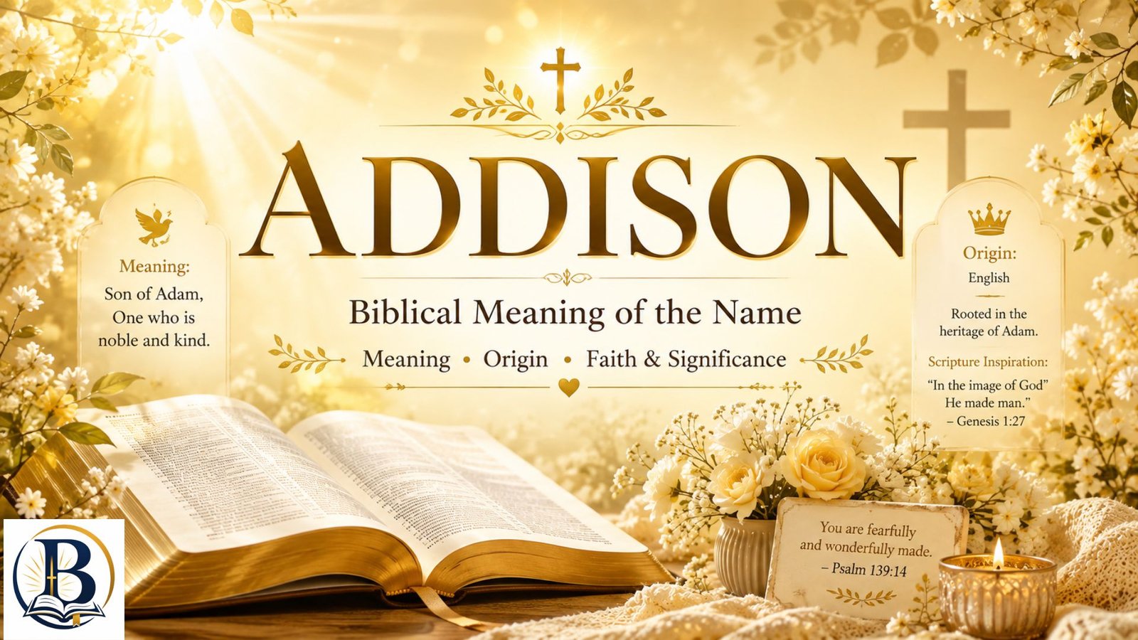 Biblical Meaning of the Name Addison and Its Christian and Spiritual Significance