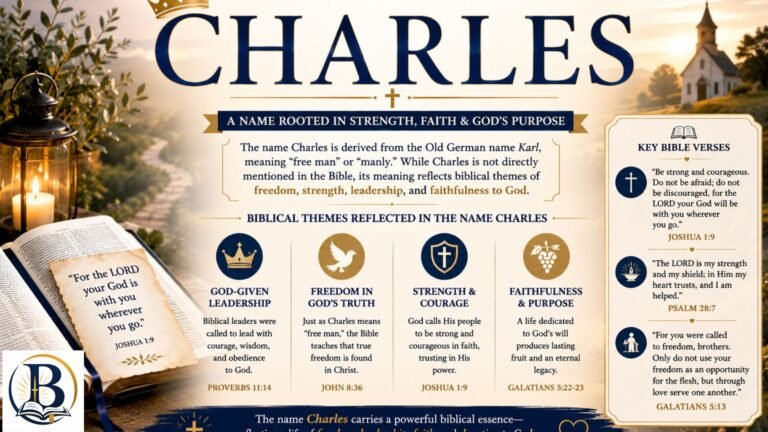 Biblical meaning of the name Charles, exploring its origin, spiritual symbolism, biblical themes, and Christian significance.