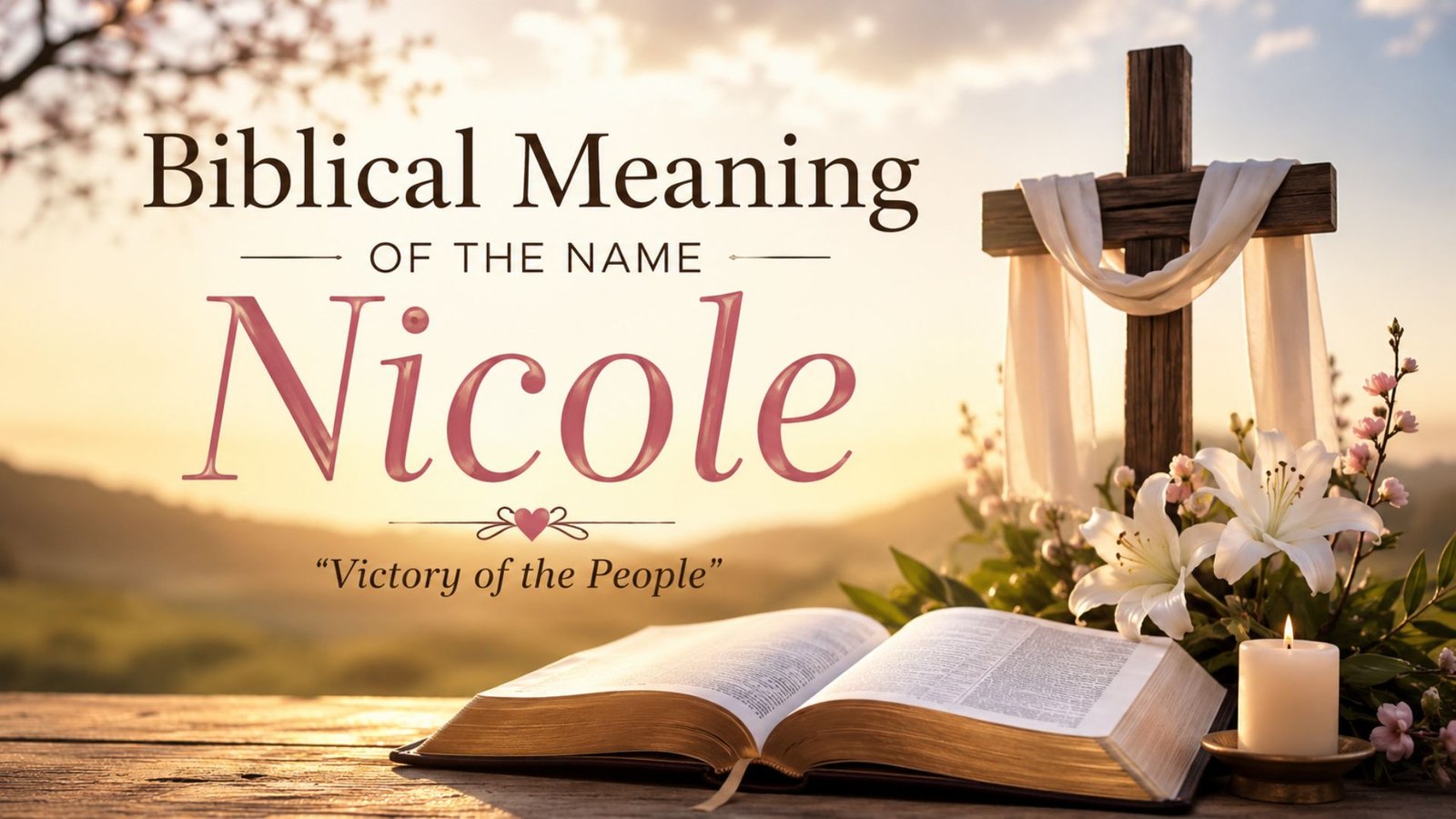 Complete guide to the biblical meaning of the name Nicole, exploring its origin, spiritual significance, Christian symbolism, biblical connections, and meaning for believers.
