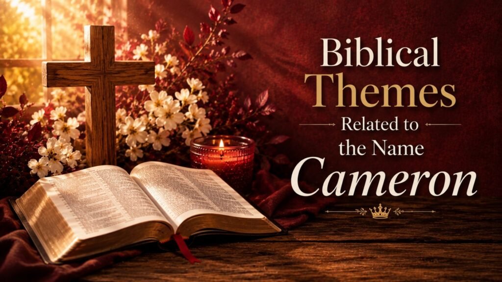Biblical Meaning of the Name Cameron: Origin, Spiritual Meaning & Christian Significance 3 Biblical themes related to the name Cameron, symbolizing faith, strength, grace, and spiritual purpose.