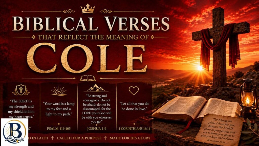 Biblical Verses That Reflect the Meaning of Cole – Scriptures on Faith, Strength, Courage, and Spiritual Growth