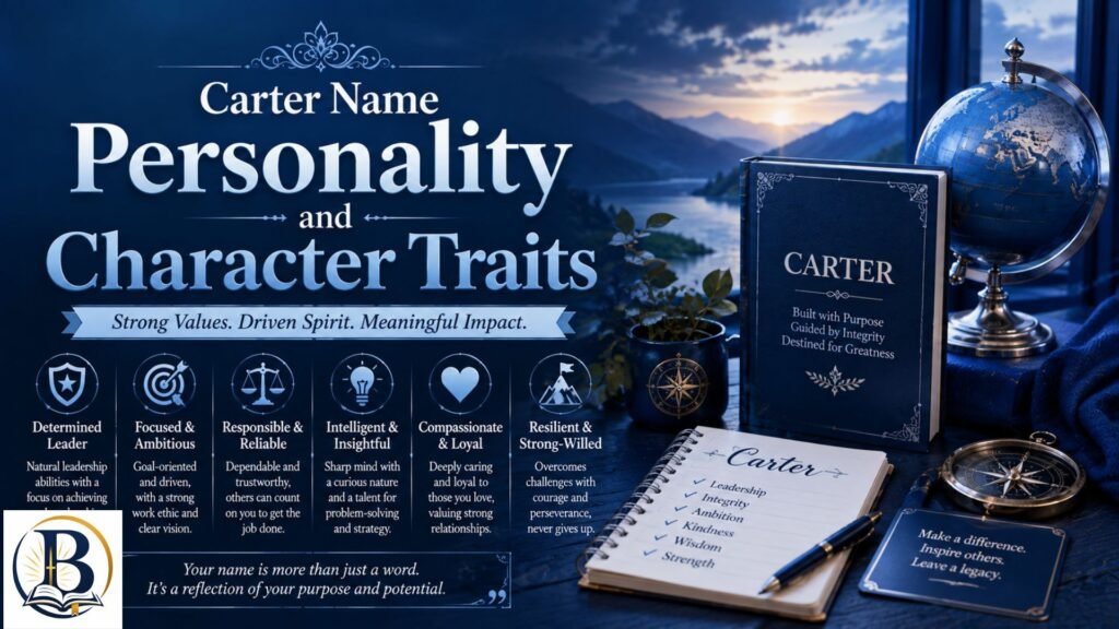 Carter Name Personality and Character Traits showing confidence, strength, leadership, and kindness