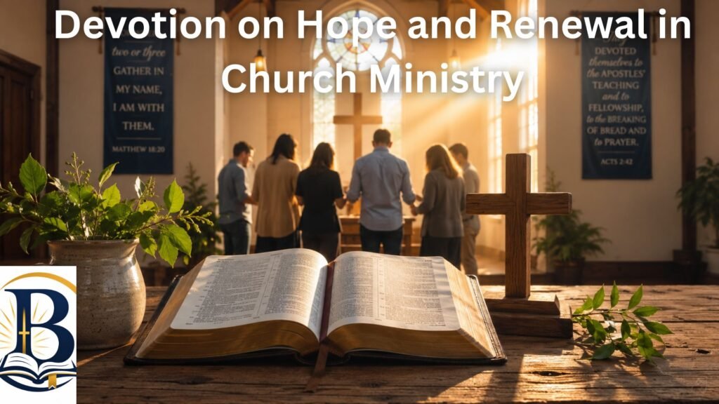 Open Bible and cross symbolizing hope and renewal in church ministry
