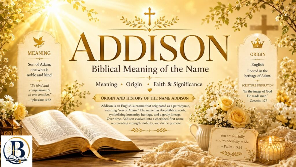 Wonderful Biblical Meaning of the Name Addison: Origin, Spiritual Meaning & Significance 2 Origin and History of the Name Addison and Its Meaning and Historical Background