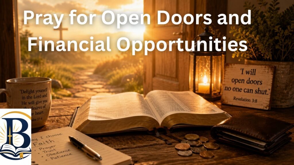 Christian prayer for open doors, financial opportunities, and God’s provision