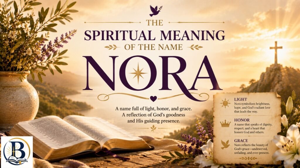 he spiritual meaning of the name Nora, highlighting its faith-based symbolism, biblical themes, hope, light, and Christian significance.