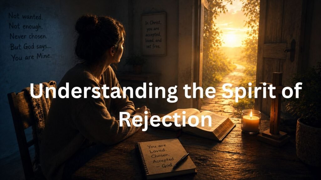 Person reflecting beside an open Bible and cross, symbolizing understanding rejection and finding acceptance in God's love