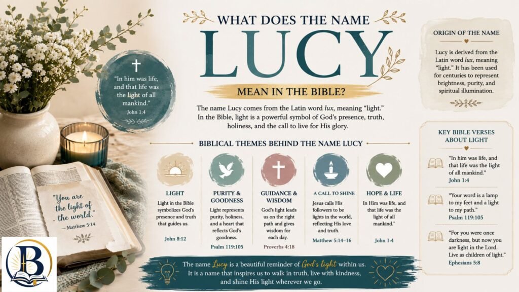What the name Lucy means in the Bible, exploring its biblical connections, spiritual symbolism, and Christian significance.