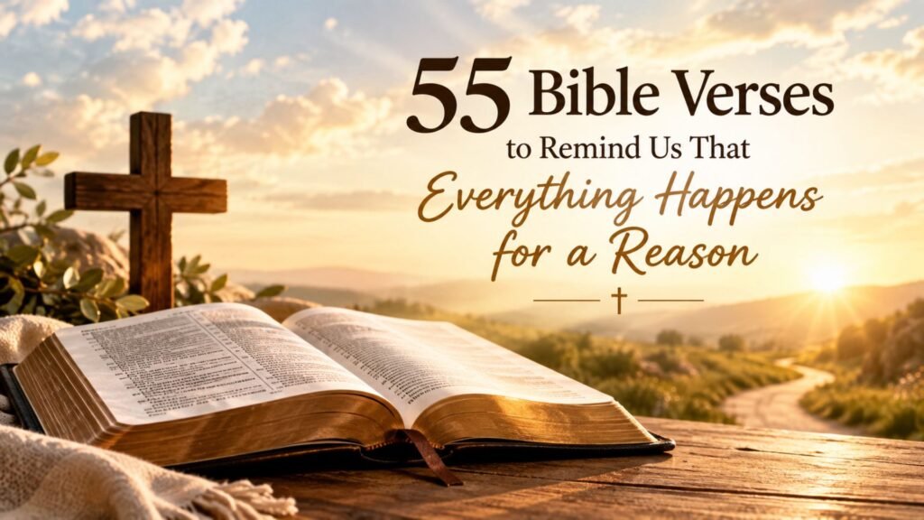 55 Bible verses reminding us that everything happens for a reason and God has a purpose