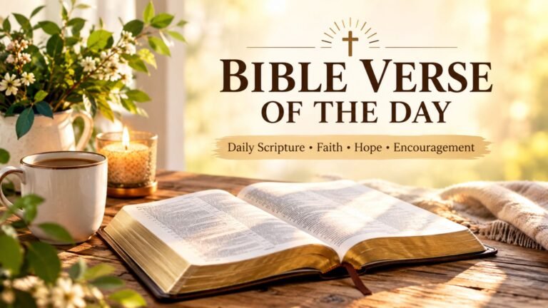 Open Bible with warm morning light for Bible Verse of the Day devotional inspiration