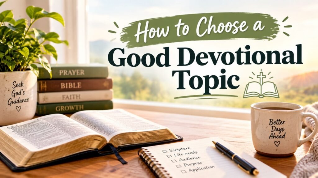 66 Best Devotional Topics for Personal and Group Devotions 5 How to choose a good devotional topic using Scripture, prayer, and personal reflection