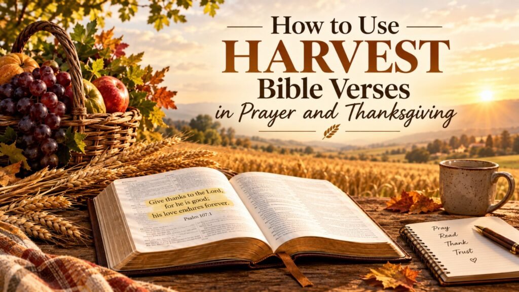 How to Use Harvest Bible Verses in Prayer and Thanksgiving